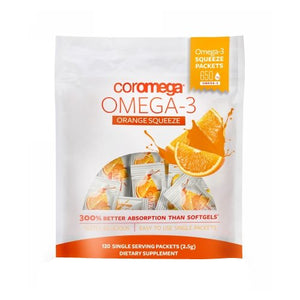 Coromega, Omega-3 Orange Squeeze, 120 Count