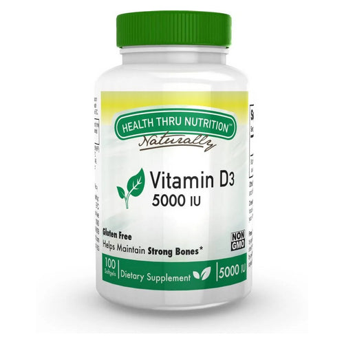 Health Thru Nutrition, Vitamin D3, 5000 iu, 100 Softgel
