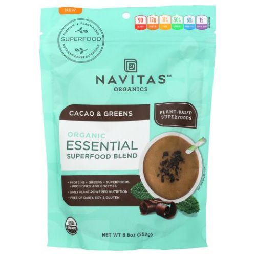 Navitas Organics, Essential Superfood Blend, Cacao Green 8.8 Oz