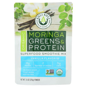 Kuli Kuli, Moringa Greens & Protein Superfood Smoothie Mix, Vanilla 7.6 Oz