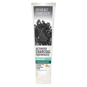Desert Essence, Activated Charcoal Carragenan Free Toothpaste, 6.25 Oz