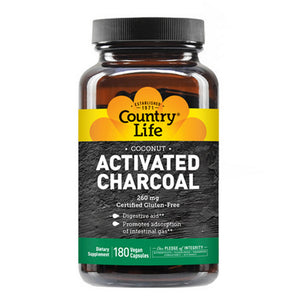 Country Life, Activated Charcoal, 260 mg, 180 Caps