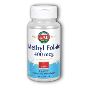 Kal, Methyl Folate Non GMO, 400 mcg, 90 Count