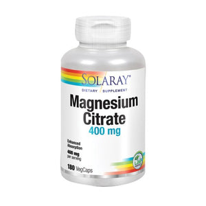 Solaray, Magnesium Citrate, 400 mg, 180 Veg Caps