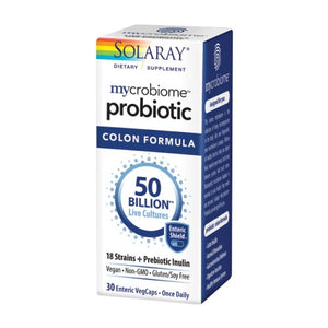 Solaray, Mycrobiome Probiotic Colon Formula, 30 Veg Caps