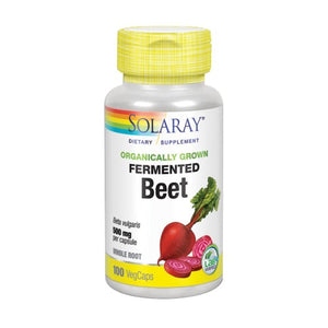 Solaray, Organically Grown Fermented Beet Root, 500 mg, 100 Veg Caps