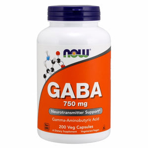 Now Foods, GABA, 750 mg, 200 Veg Caps