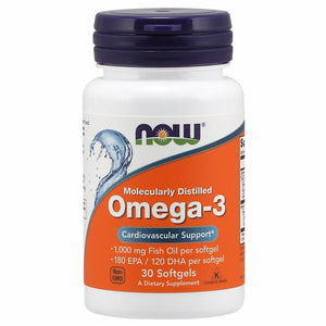 Now Foods, Omega-3, 1000 mg, 30 Soft Gels