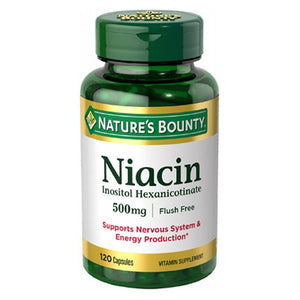 Nature's Bounty, Niacin Flush Free, 500 mg, 24 X 120 Caps