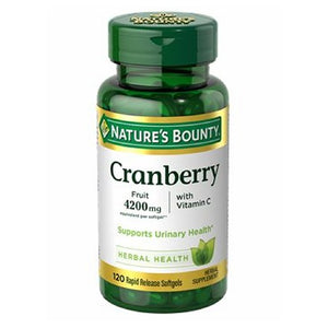 Nature's Bounty, Cranberry with Vitamin C, 4200 mg, 24 X 250 Softgels