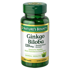 Nature's Bounty, Ginkgo Biloba Standardized Extract, 120 mg, 24 X 100 Caps