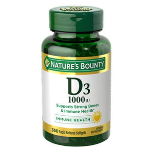 Nature's Bounty, Vitamin D3, 25 mcg, 24 X 350 Softgels