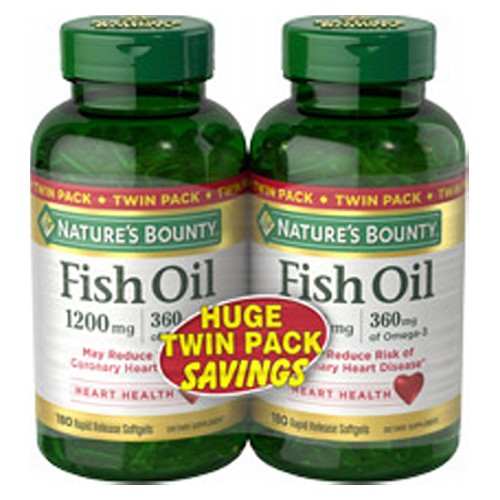 Nature's Bounty, Fish Oil, 1200 mg, 6 X (180+180 Liguid Softgels)