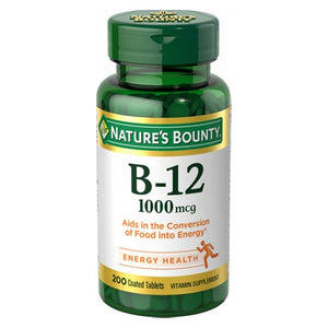 Nature's Bounty, Vitamin B-12, 1000 mcg, 24 X 200 Coated Tabs