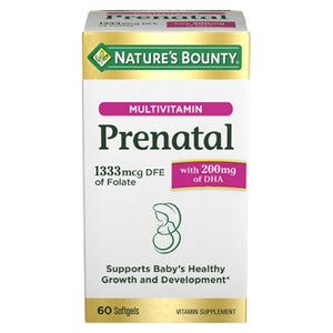Nature's Bounty, Prenatal Multivitamin with DHA, 200 mg, 24 X 60 Softgels