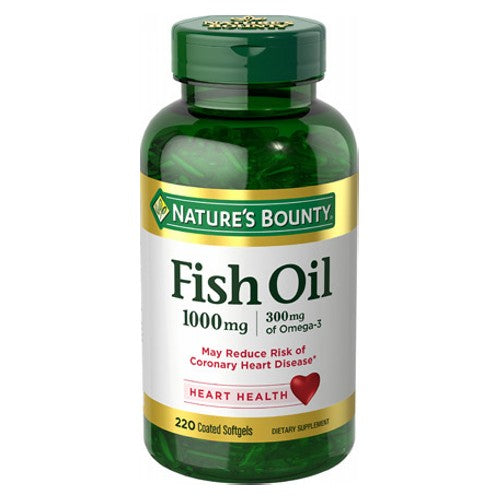 Nature's Bounty, Fish Oil, 1000 mg, 12 X 220 Softgels