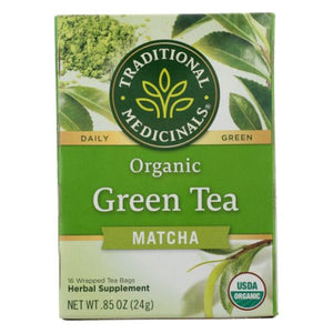 Traditional Medicinals, Organic Green Tea Matcha with Toasted Rice, 16 Bags