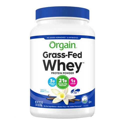 Orgain, Grass Fed Whey Protein Powder Vanilla Bean, 0, 1.82 lbs