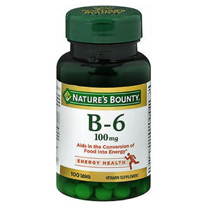 Nature's Bounty, Nature's Bounty Vitamin B-6, 100 mg, 24 X 100 Tabs