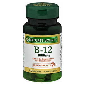 Nature's Bounty, Nature's Bounty Vitamin B-12, 1000 mcg, 24 X 100 Tabs