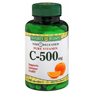Nature's Bounty, Nature's Bounty Vitamin C Capsules Time Released, 500 mg, 24 X 100 Caps