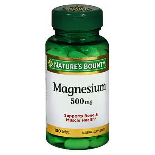 Nature's Bounty, Nature's Bounty High Potency Magnesium, 500 mg, 24 X 100 Tabs