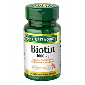Nature's Bounty, Nature's Bounty Biotin, 1000 mcg, 24 X 100 Tabs