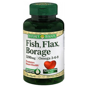 Nature's Bounty, Natures Bounty Fish Flax Borage, 1200 mg, 24 X 72 Softgels