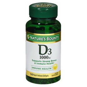 Nature's Bounty, Nature's Bounty Vitamin D, 1000 IU, 24 X 120 Softgels