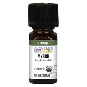 Aura Cacia, Organic Myrrh Essential Oil, .25 Oz