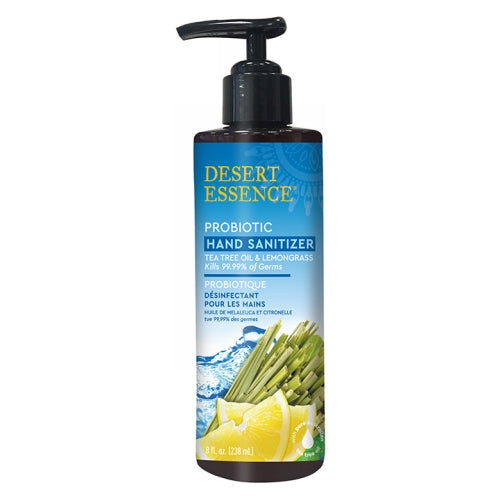 Desert Essence, Probiotic Hand Sanitizer Lemongrass, 8.5 Oz