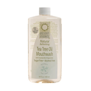 Desert Essence, Tea Tree Oil Mouthwash with Spearmint, 16 Oz