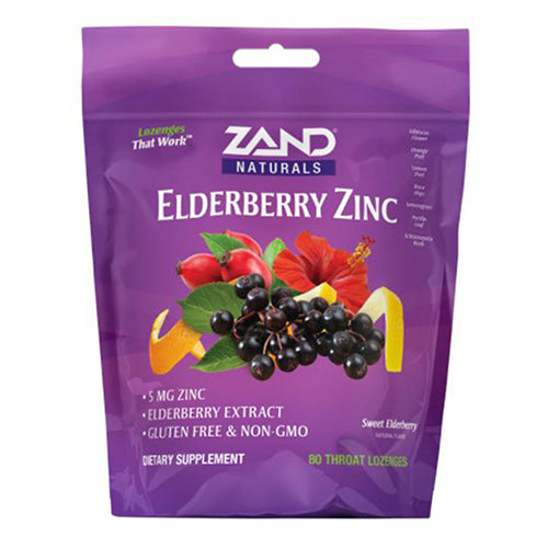 Zand, Lozenge Elderberry Zinc, 80 Count