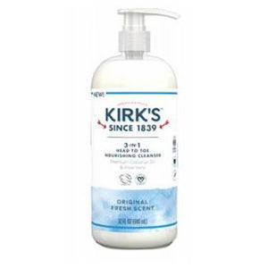 Kirk's Natural Products, 3-In-1 Cleanser, Original Fresh 32 Oz