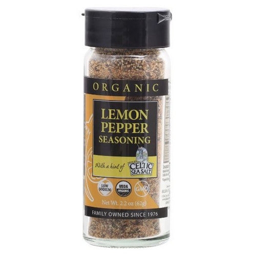 Celtic Sea Salt, Organic Spice Blend, Lemon Pepper 1.8 Oz