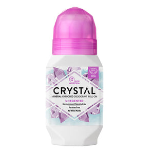 Crystal, Mineral Deodorant Roll-On Unscented, 2.25 oz