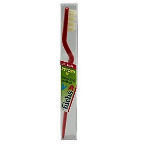 Fuchs Child/ Adult Toothbrushes, Record V Natural Toothbrush, Medium 1 EACH