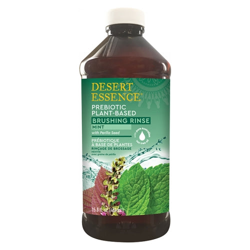 Desert Essence, Prebiotic Plant-Based Brushing Rinse Mint, 16 Oz