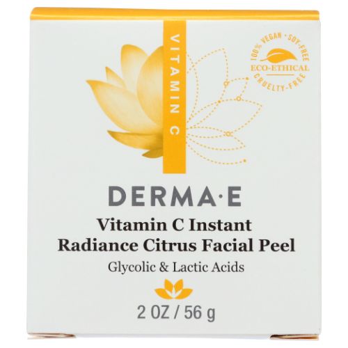 Derma e, Vitamin C Instant Radiance Citrus Facial Peel, 2 Oz