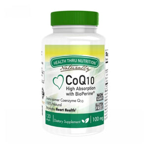 Health Thru Nutrition, CoQ10 with Bioperine, 100 mg, 120 Softgels