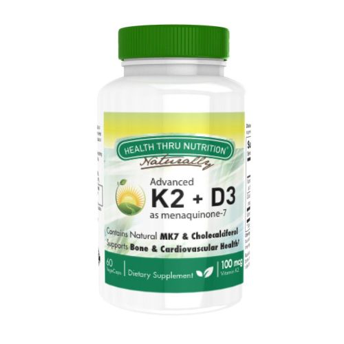 Health Thru Nutrition, Advanced K2 as Menaquinone 7 + Vitamin D3, 60 Softgels