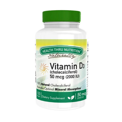 Health Thru Nutrition, Vitamin D3, 2,000 IU, 100 Softgels
