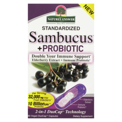 Nature's Answer, Sambucus + Probiotic Duo, 60 Caps