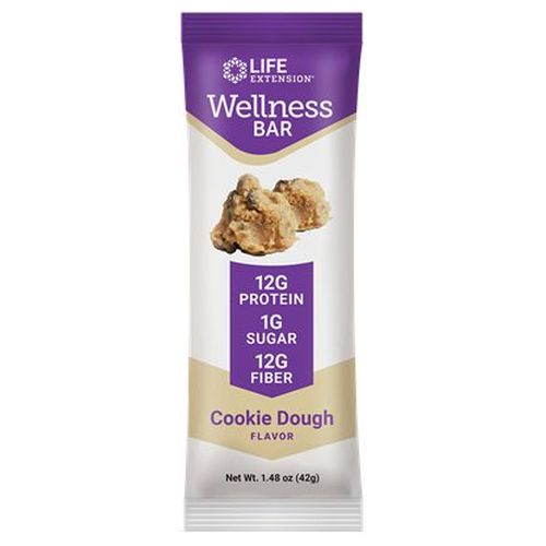 Life Extension, Wellness Bar, Cookie Dough 12 Bars