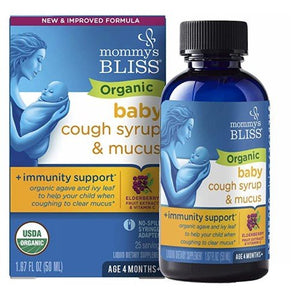 Mommys bliss, Organic Baby Cough Syrup & Mucus Relief + Immunity Boost, 1.67 Oz