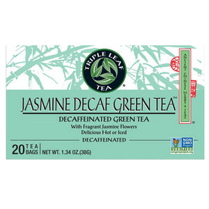 Triple Leaf Tea, Jasmine Decaf Green Tea, 20 Bags