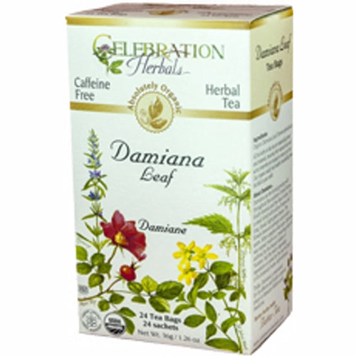 Celebration Herbals, Organic Damiana Leaf Tea, 24 Bags