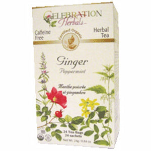 Celebration Herbals, Organic Ginger Peppermint Tea, 24 Bags
