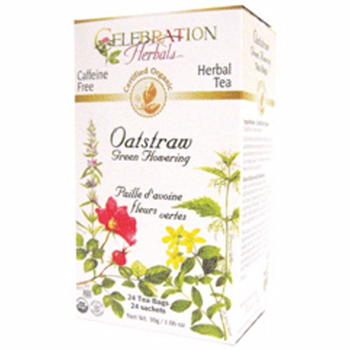 Celebration Herbals, Organic Oatstraw Green Flowering Tea, 24 Bags