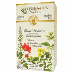 Celebration Herbals, Organic Hops Flowers Tea, 24 Bags